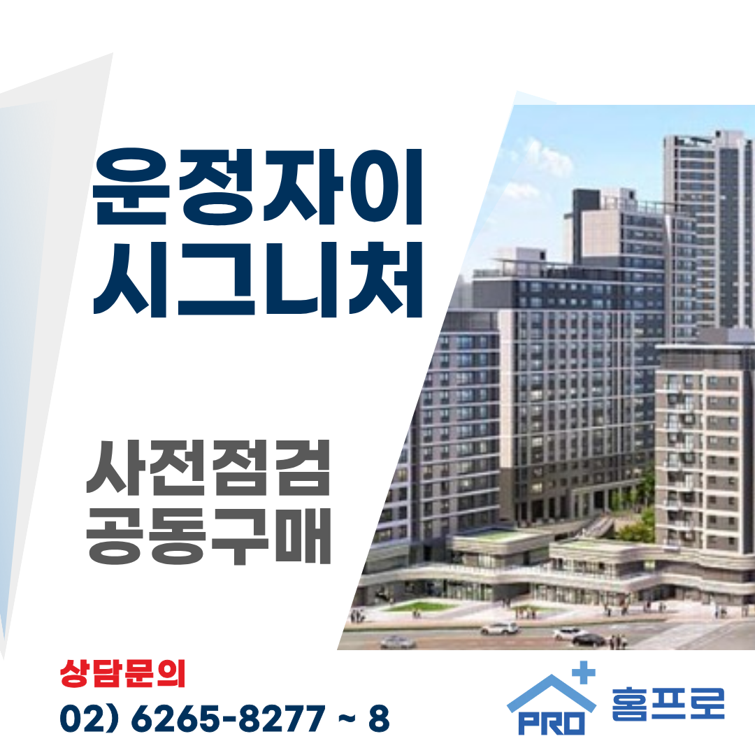 운정자이 시그니처 사전점검 공동구매