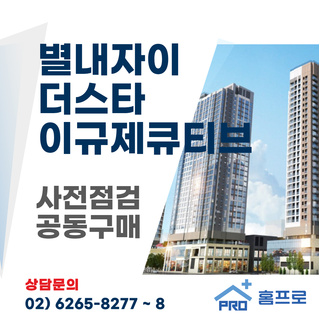 별내자이 더스타 이규제규티브 사전점검 공동구매