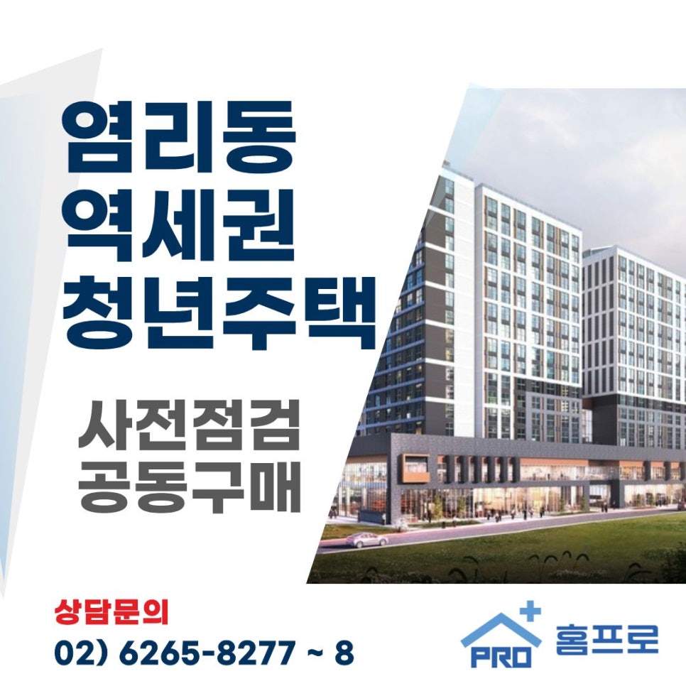 염리동 역세권 청년주택 사전점검 공동구매