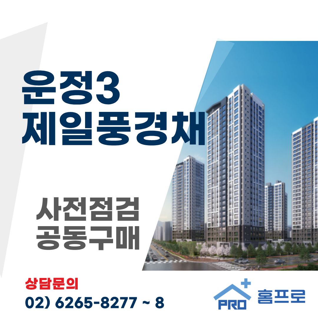 운정3 제일풍경채 사전점검 공동구매 