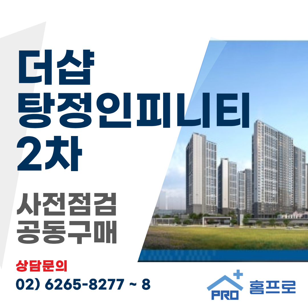 더샵 탕정 인피니티시티 2차 사전점검 공동구매