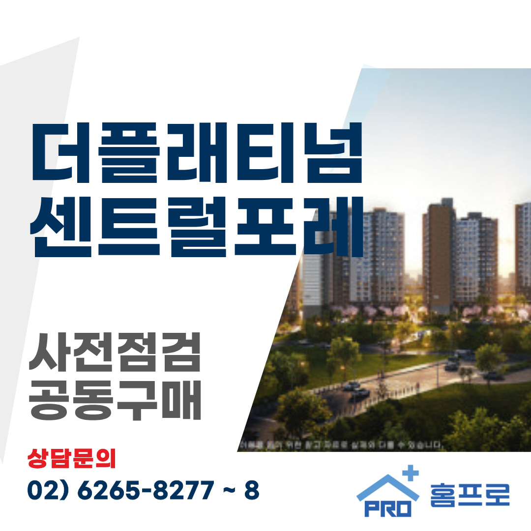 더 플래티넘 센트럴포레 사전점검 공동구매